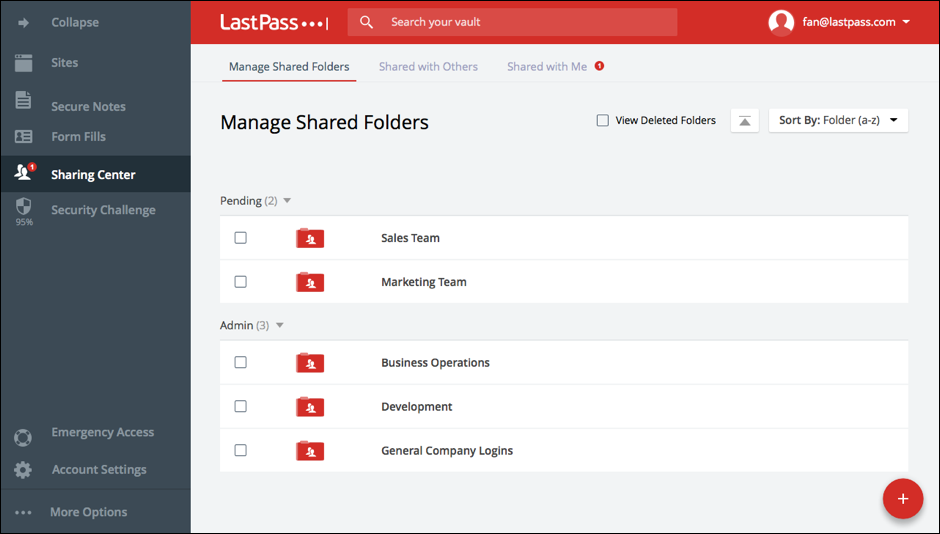 lastpass export vault