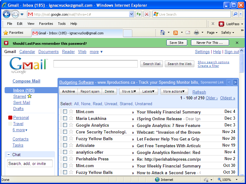 ie savesitenotification LastPass envoie vos mots de passe dans les nuages